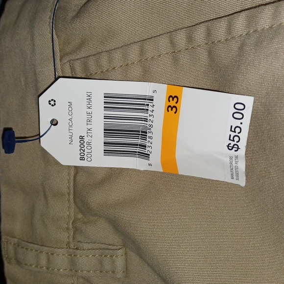 Nautica Deck Khaki Shorts Classic Fit  Color-Tan NWT - Picture 9 of 10